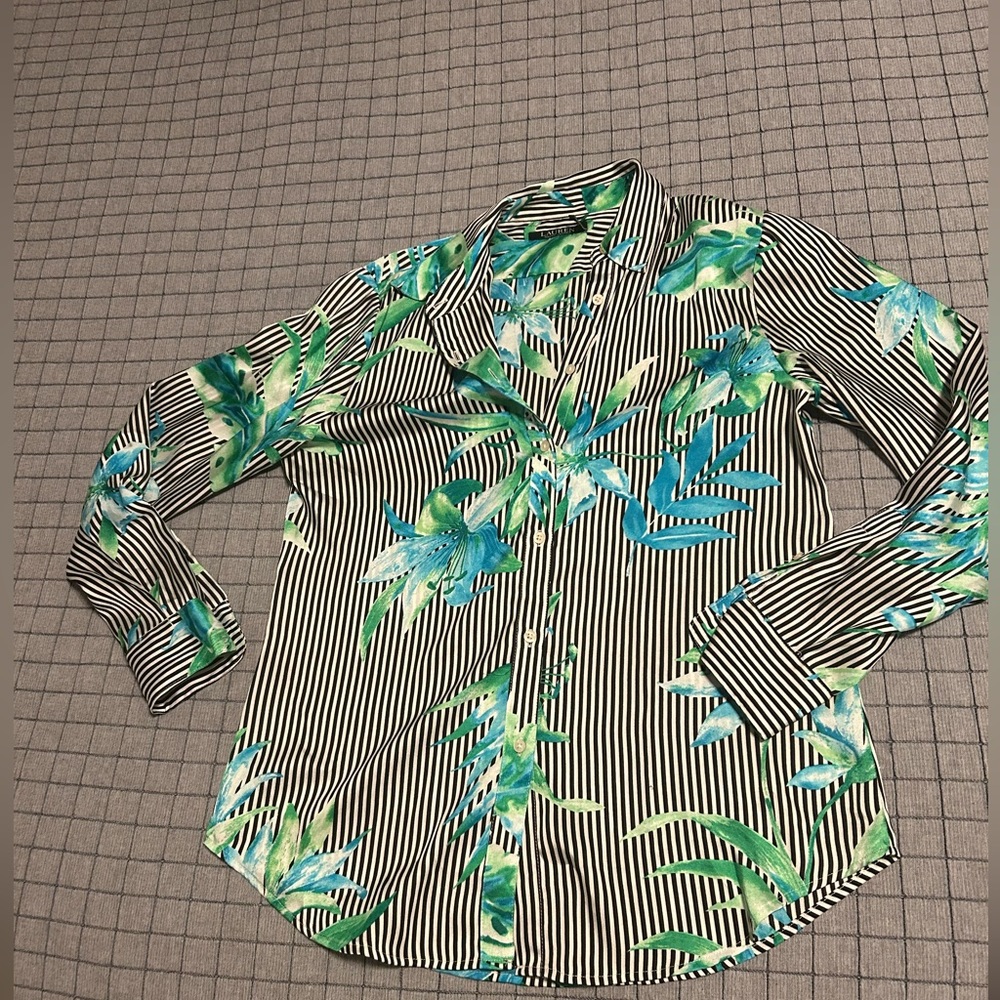 Ralph Lauren silky button down blouse